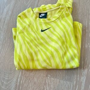 Nike Lime Zebra Print Crewneck